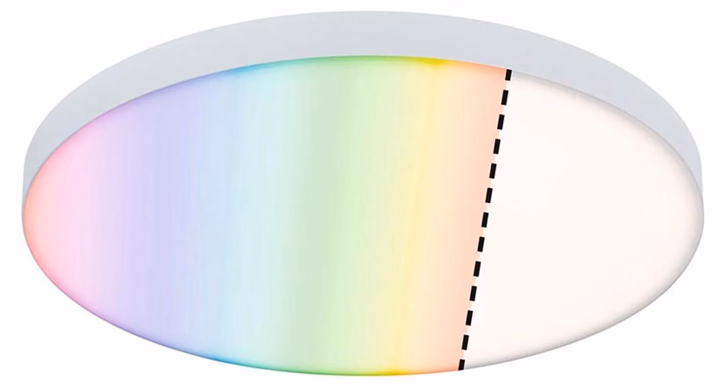 Paulmann Velora, pannello LED Ø300 mm, Zigbee, RGBW, sistema domotico, bianco, 16,5W, dimmerabile, luce bianca regolabile, plafoniera, codice prodotto: 79899