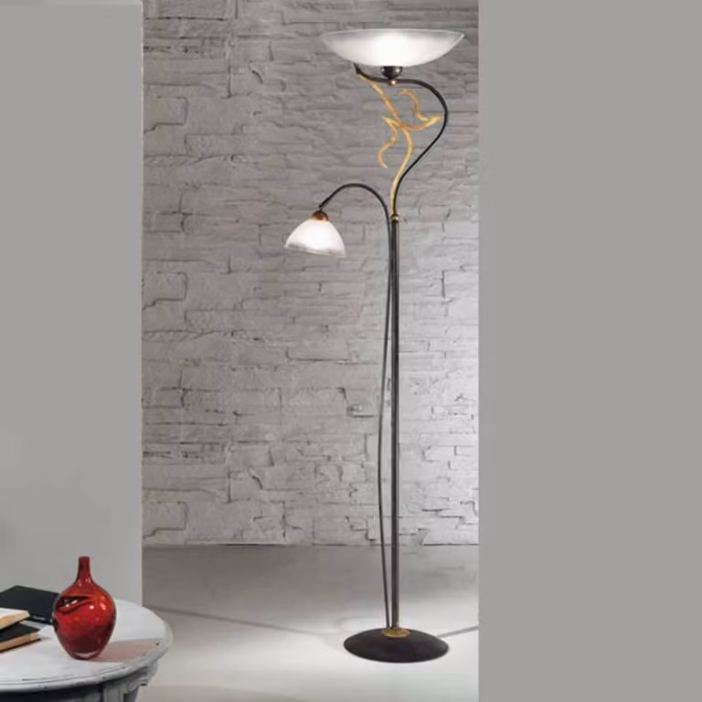 Kögl Lampada da terra con luce lettura AMABILE, dimmerabile, Marrone / Ruggine, Soggiorno / Sala da pranzo, Metallo, Campagna / Rustiche, Lampada da terra