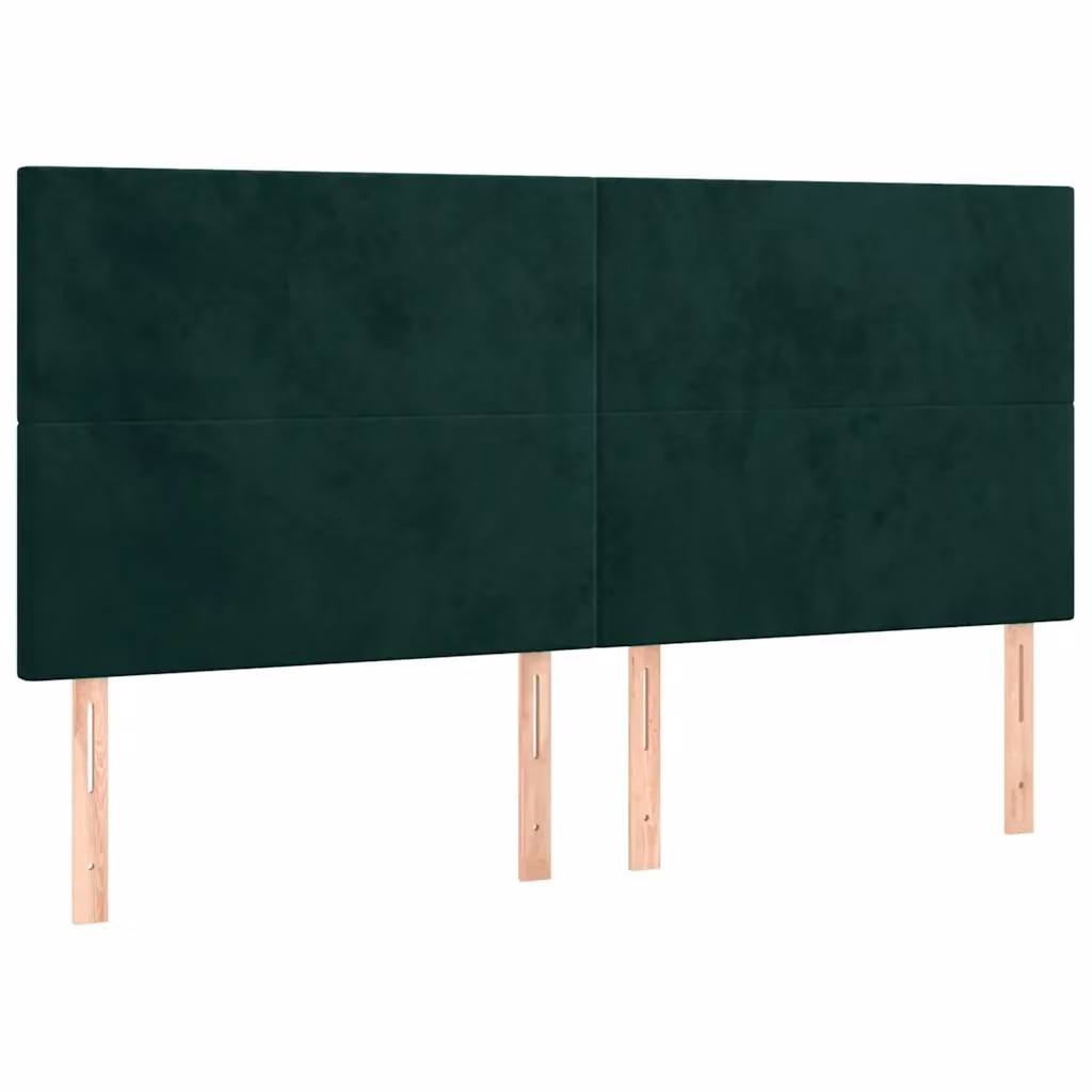Testiera decorativa in velluto verde scuro Design Mania L: 180 cm, P: 5 cm, H: 118/128 cm – 2