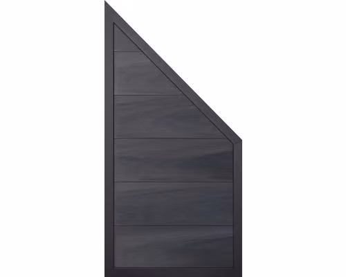 Elemento di recinzione GroJaViento Colore: Grigio pietra coestruso Dimensioni: 90x180/90cm Telaio: Antracite