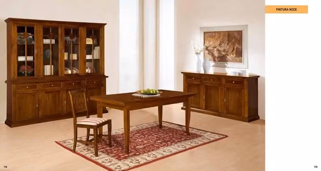 Tavolo da soggiorno e sala da pranzo estensibile in legno marrone stile classico Mobili 2G