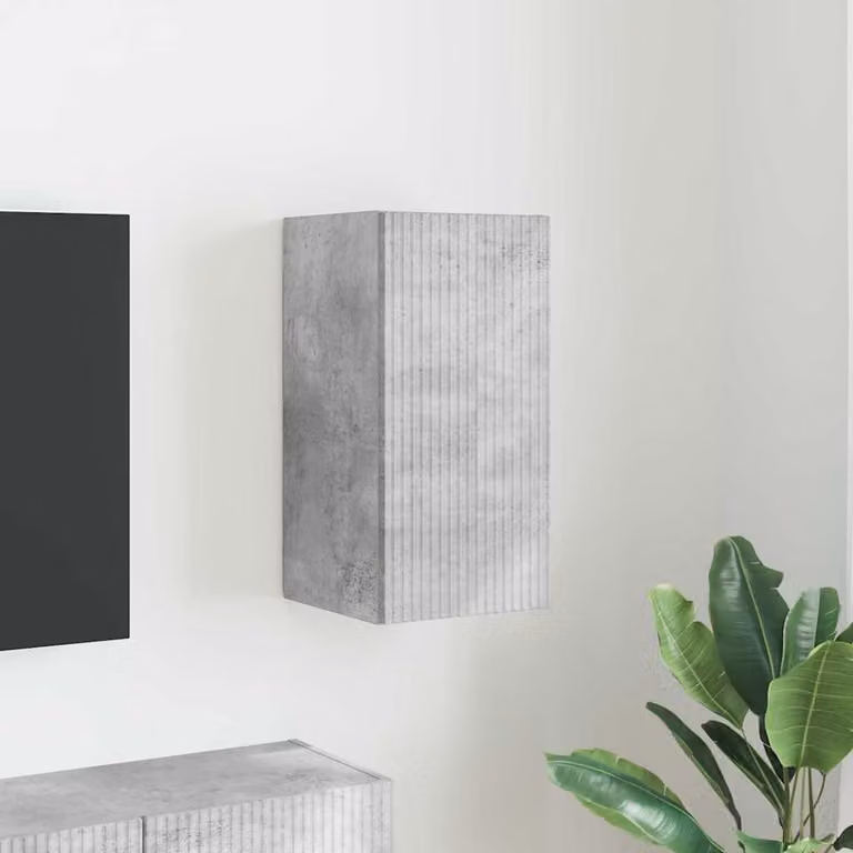 Mobile TV da parete vidaXL moderno in legno MDF Grigio, L/P/H: 30 x 31 x 60 cm