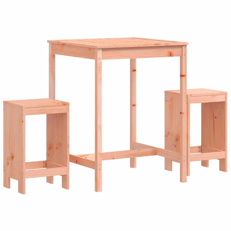 Set da Bar da Giardino 3 pz in Legno Massello di Douglas