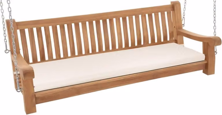 Panca a dondolo in teak, dondolo da giardino, elevata comodità di seduta