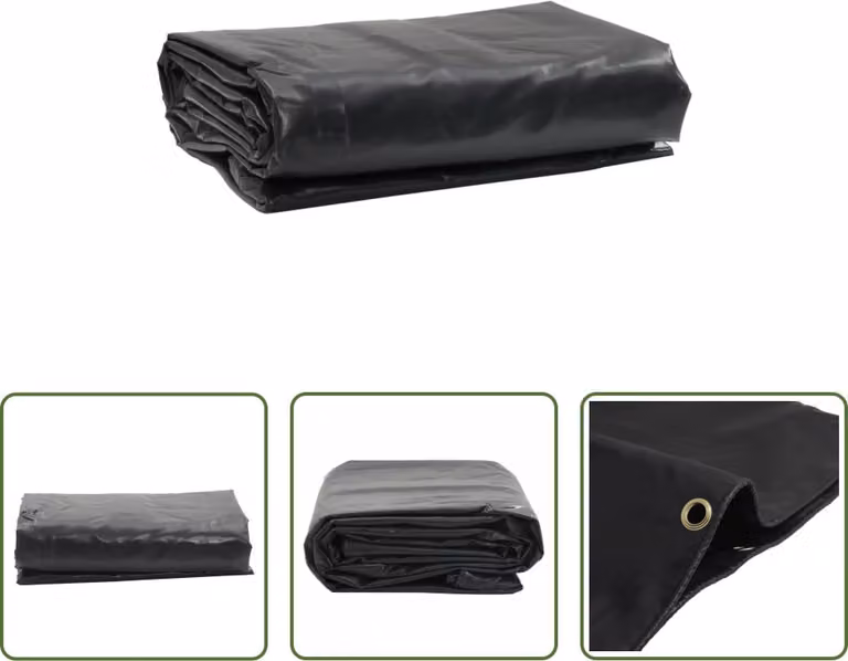 The Living Store Abdeckplane Anthrazit 3x4 m 650 g/m²