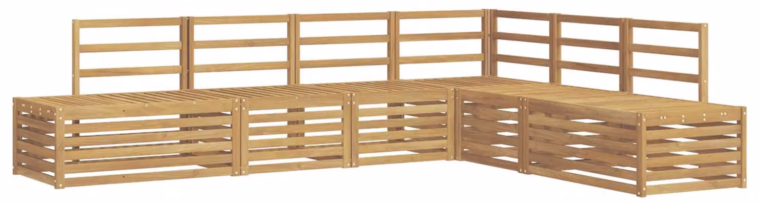 Set di divani da esterno, 6 pezzi, colore bianco
