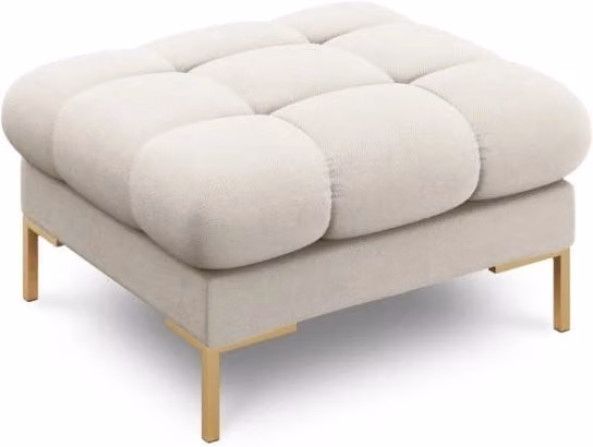 Cosmopolitan Design - Pouf "Bali" in tessuto strutturato beige
