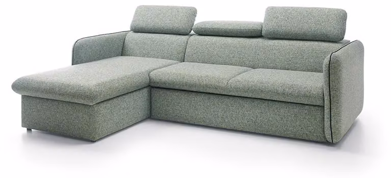 Design Ecksofa Schlafsofa Multifunktion Couch Leder Polster Sofas Kasten