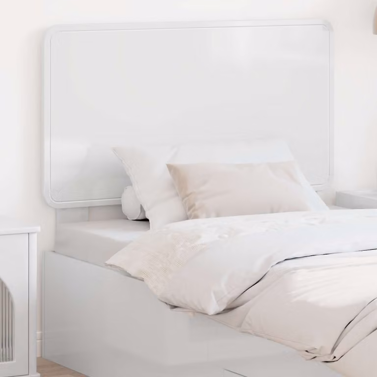 Testiera per letto moderna vidaXL in legno ingegnerizzato bianco lucido