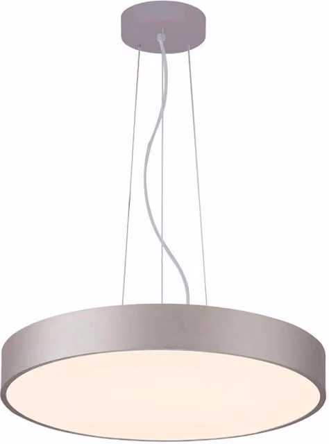 Lampadario pendente cerchio 60cm LED 65W MENKAR 600 lampada UP DOWN sospensione 2 temperature 230V COLORE ARGENTO