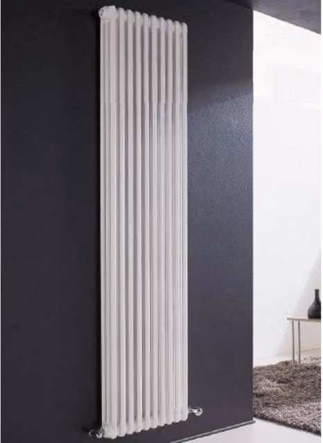 Batteria completa Radiatore Termosifone in acciaio tubolare Cordivari Ardesia 3 Colonne da 3 a 20 elementi h 1800 mm interasse 1744 mm tappi e riduzioni inclusi 5 elementi h. 1800