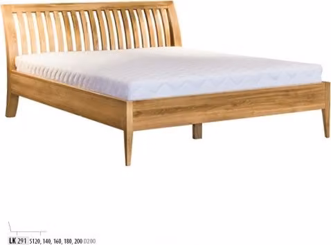 Holzbett Bett Doppelbett Echtholz Schlafzimmer Hotel Betten 180x200cm Eiche