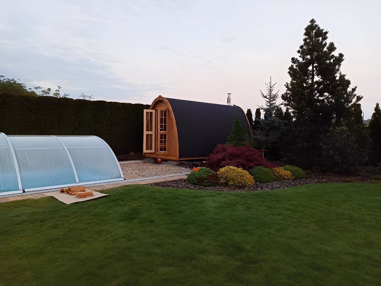 Holzsauna Saunahaus Außensauna Outdoor Sauna Personen 2-4