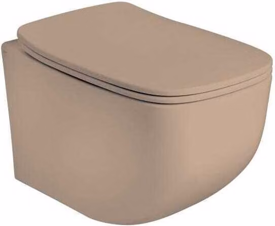 Vaso wc sospeso rimless in Vetroceramica sabbia opaco | Mozart