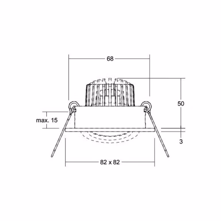 BRUMBERG Faretto da incasso Tirrel-S, driver RC rotondo titanio opaco dimmerabile, Alluminio / Grigio / Zincato, Soggiorno / Sala da pranzo, Alluminio, Downlight