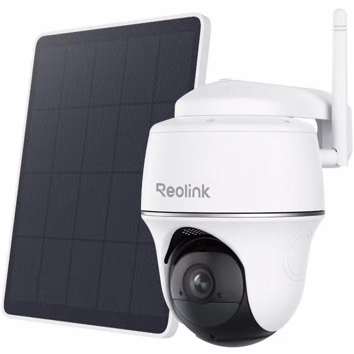 Telecamera di sicurezza per esterni REOLINK B420, con pannello solare, visione notturna, colore bianco