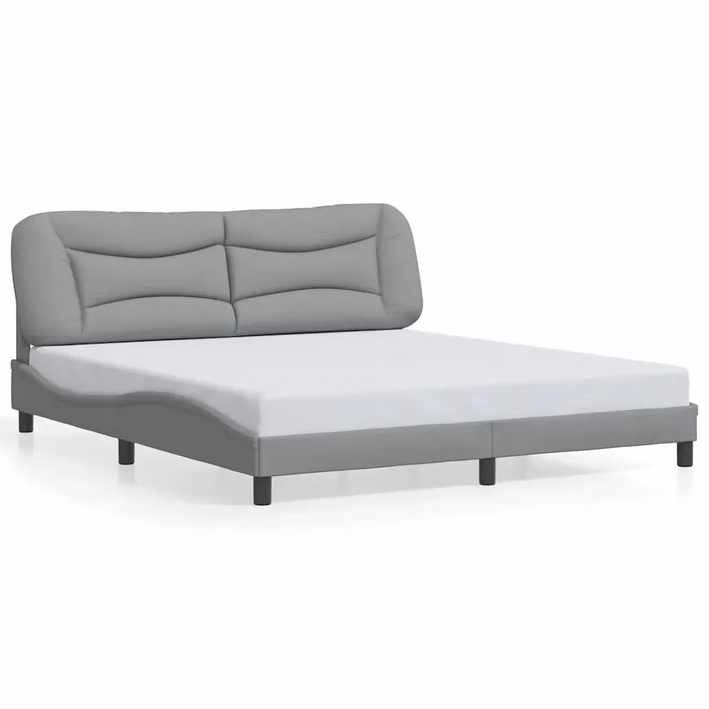 Giroletto senza materasso Hvar vidaXL in tessuto grigio, L 180 x P 200 cm – 2