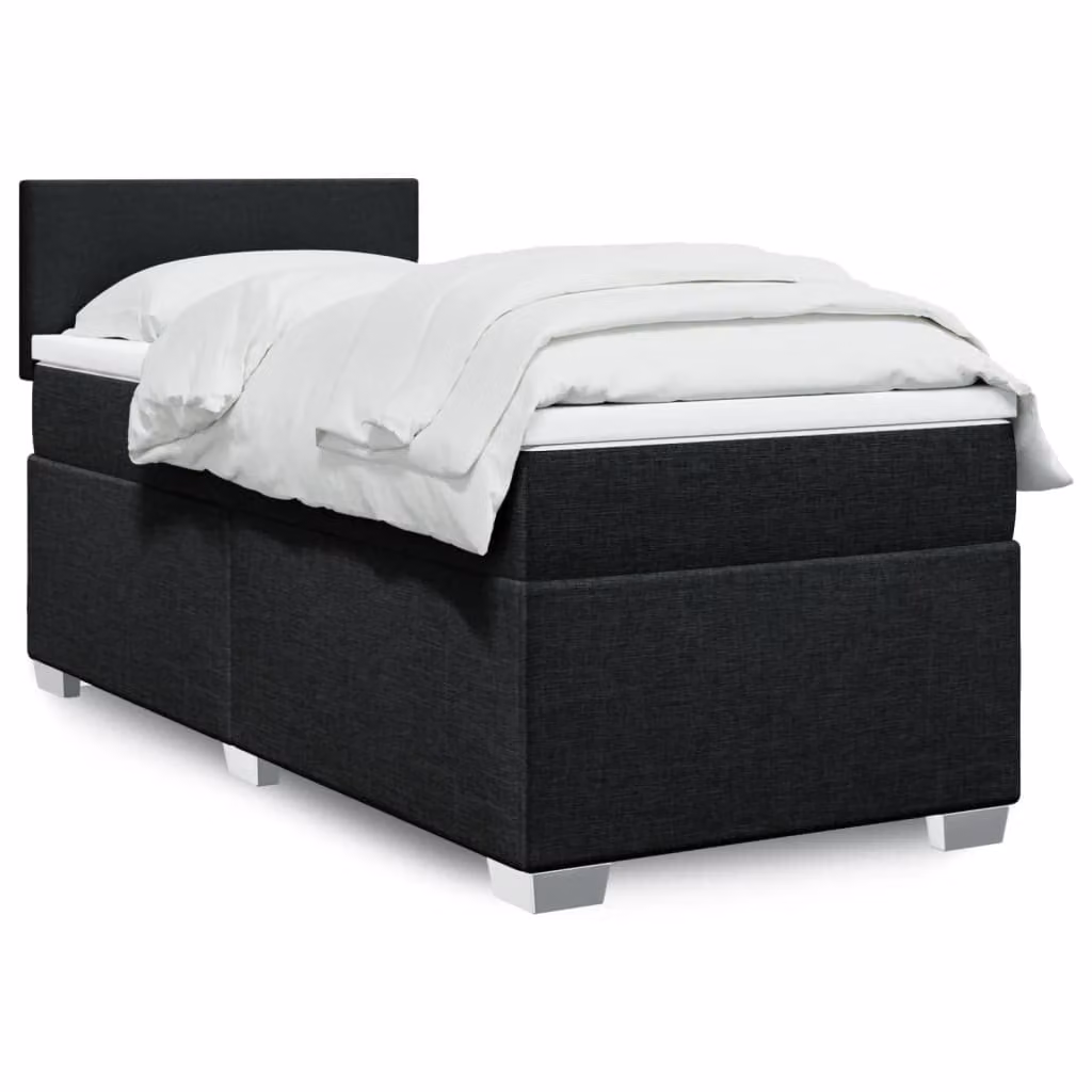 Maison Exclusive - Giroletto a Molle con Materasso Nero 90x190 cm in Tessuto