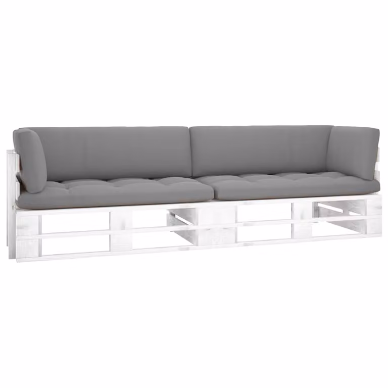 divano pallet a 2 posti bianco Legno di pino impregnato