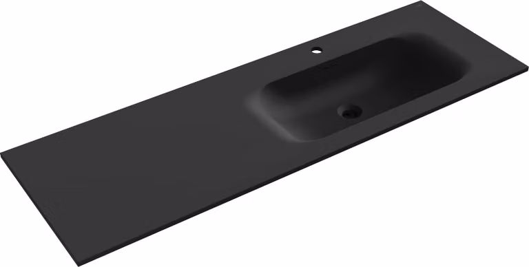 Mexen Vela lavello incassato nel piano destro 141 x 46,5 cm, nero opaco - 25231471P