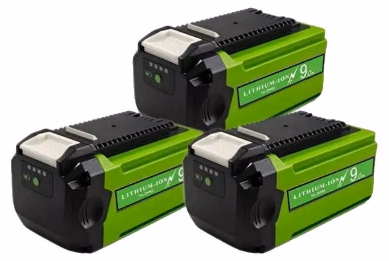 Batteria di ricambio agli ioni di litio, capacità 9000mAh, compatibile con utensili da 40V, Greenworks 40V (confezione da 3 pezzi)