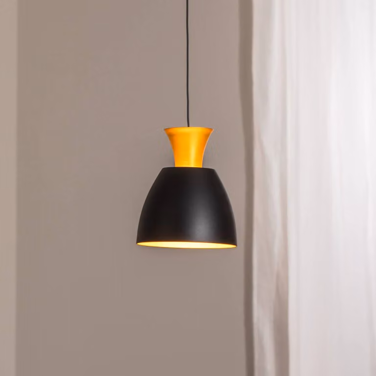 BEGA Lampada a sospensione LED Studio Line 51229, nero/ottone, Ø 20 cm 51229/51277, dimmerabile, Nero, Soggiorno / Sala da pranzo, Alluminio
