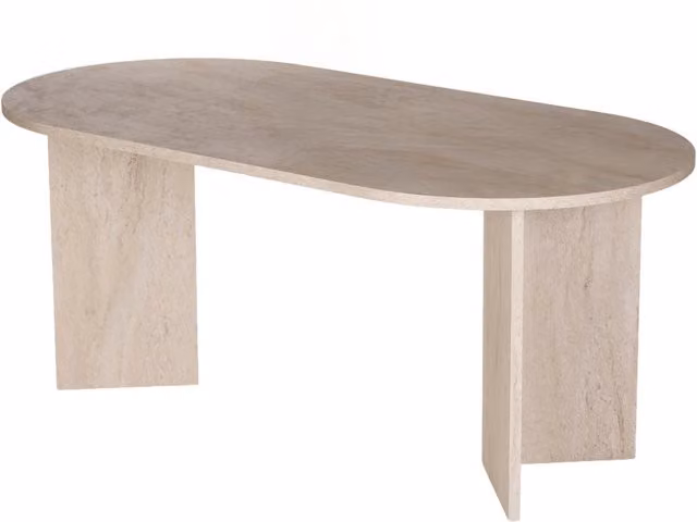 Tavolo da pranzo in legno "Sablin" - 180 x 89 x 75 cm - Travertino