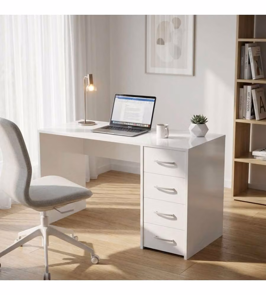 Cosma Porta PC Topaz Bianco 120x50x74 cm in Truciolato Rettangolare