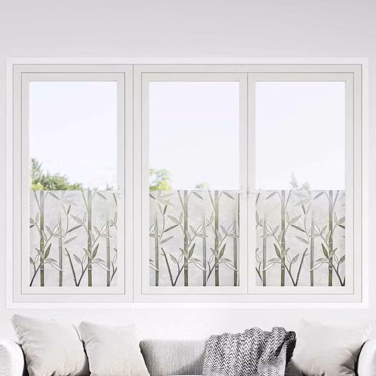 Pellicola statica per finestre vidaXL con motivo Bamboo, multicolore, L: 60 cm, P: 500 cm, in PVC
