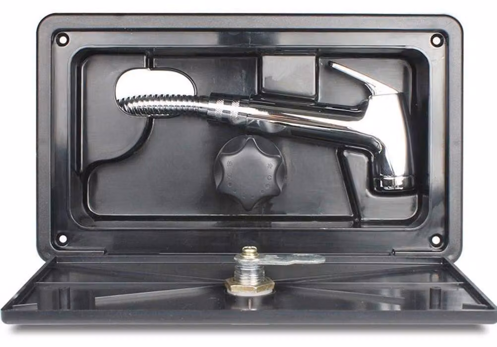 Solidchoice - Kit completo per doccia esterna, ideale per camper e caravan - Nero