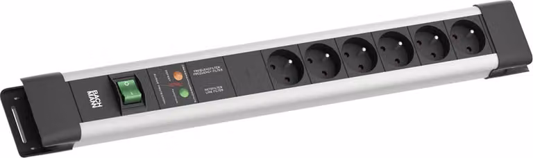BACHMANN CONNECTUS 6xUTE, 1xGVS 1xinterruttore 2,0 m CEE7/7 Grigio