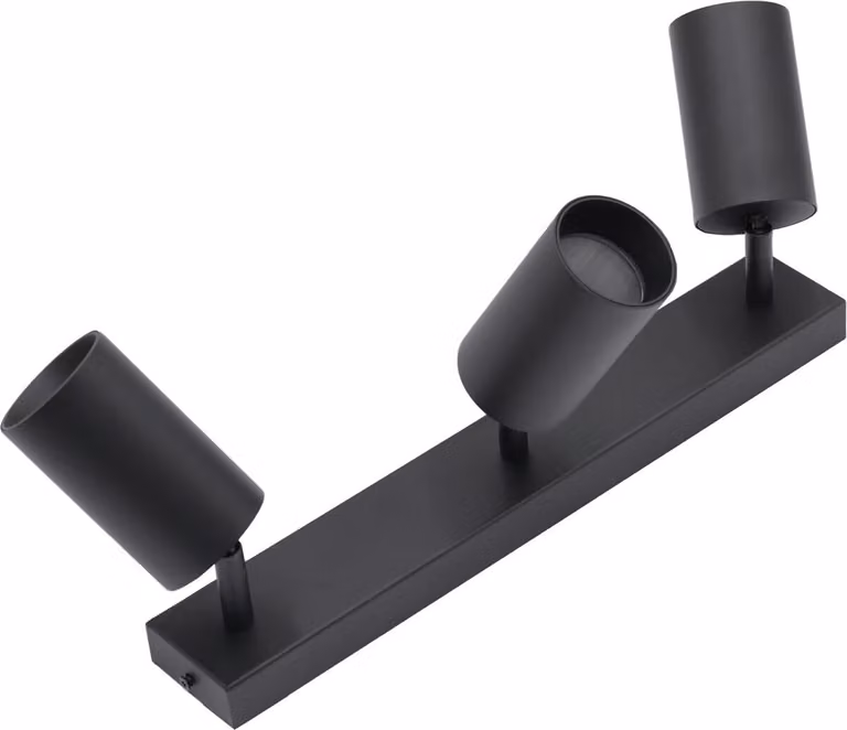 Lampada da parete nera a tre luci, modello SPOT TRIPLE CEILING LAMP