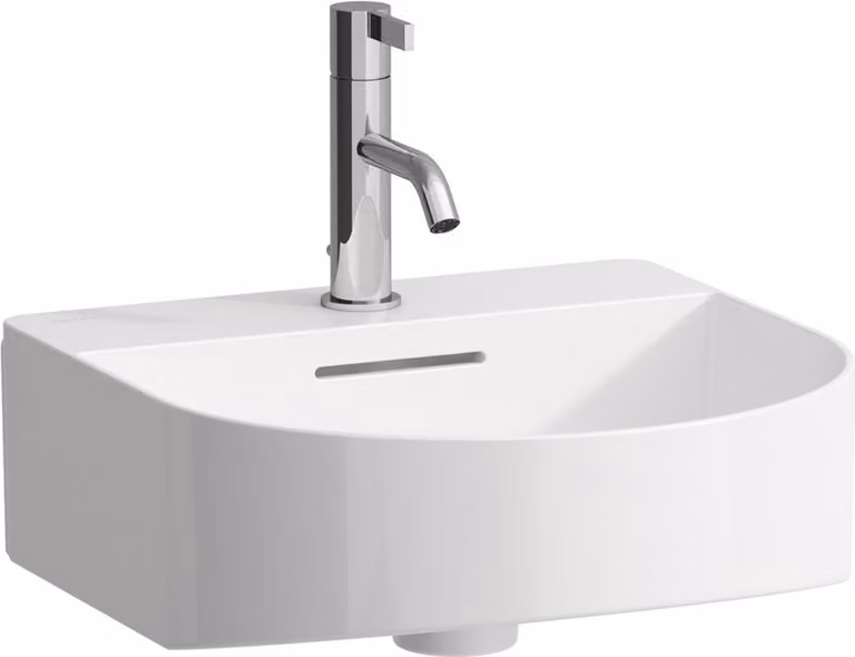 LAUFEN Sondeur mobile pour lavabo, 1 trou pour robinet, avec trop-plein, 410x420mm, avec couvercle de valve, blanc, H8153417571041, H8153417571041