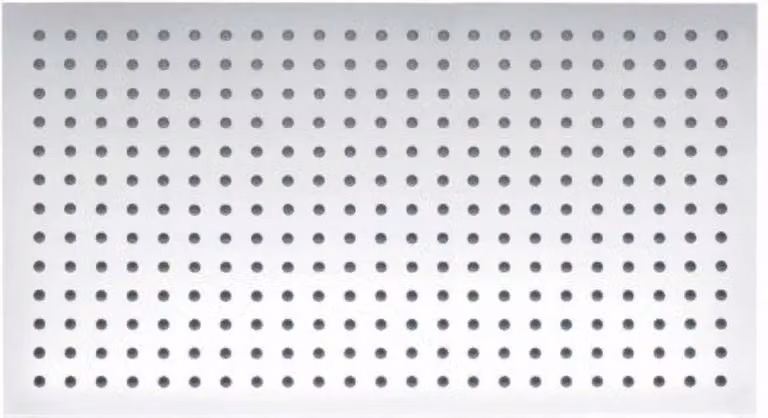 Doccia rettangolare, 50x30 cm, acciaio inossidabile cromato, effetto pioggia