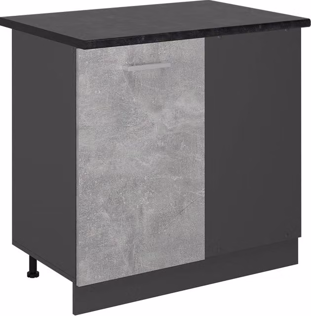 Mobile ad angolo cucina R-Line Calcestruzzo/Antracite 86 cm, PL Antracite Vicco