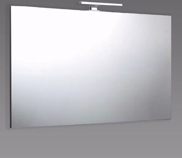 Specchio moderno IPERBRIKO rettangolare con lampada a LED grigio L: 120 cm, H: 70 cm – 1