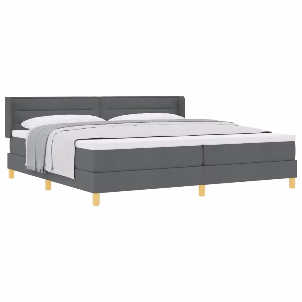 Letto a molle con materasso vidaXL in tessuto grigio, L/P/H: 200 x 200 x 28 cm – 2