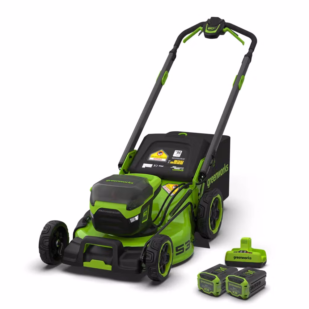 Greenworks 60V Rasaerba 53cm Semovente - 2x Batterie 5Ah
