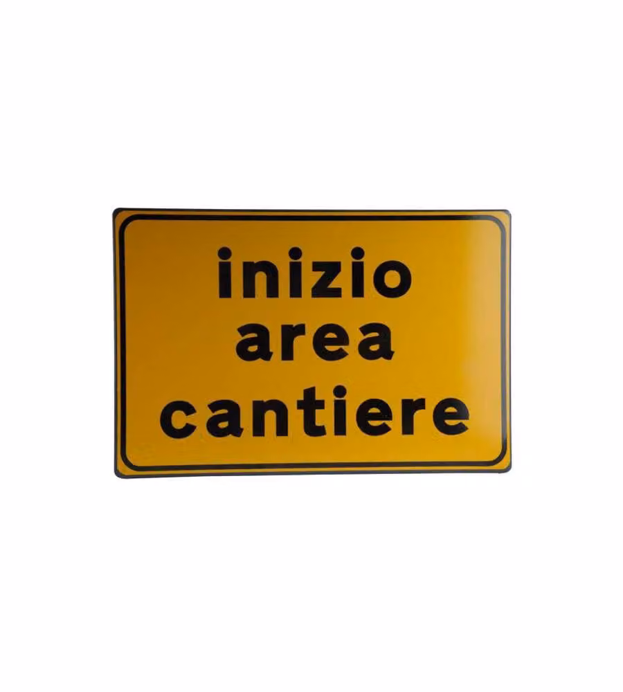 Cartello Stradale Inizio Area Cantiere 60X40    3G