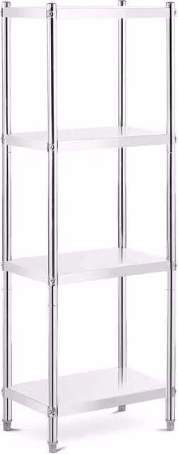 Scaffalatura in acciaio inox 60 x 40 x 180 cm 200 kg professionale 14_0005188