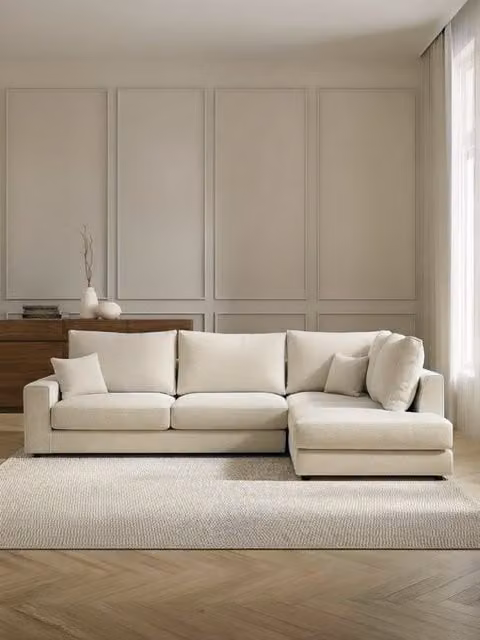 Orson divano angolare grande destro beige Kenay Home – 1