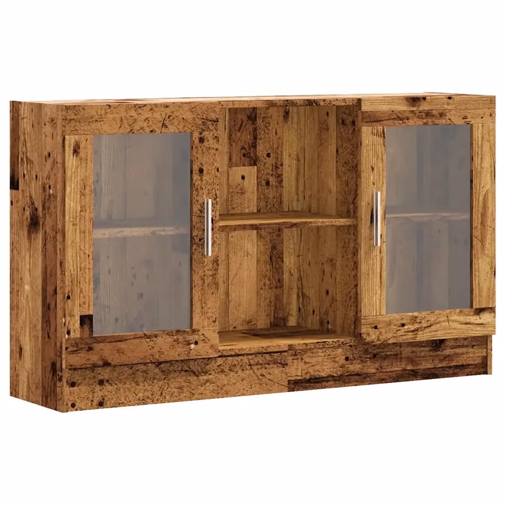 Credenza classica vidaXL in MDF e vetro, colore marrone, L/P/H: 120 x 30,5 x 70 cm – 2