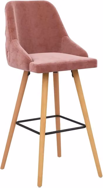 Sgabelli da Bar 2 pz Rosa in Velluto 289467