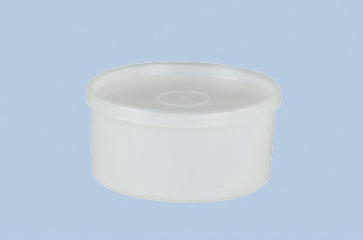 Lattina Hünersdorff con coperchio a scatto 400 ml, rotonda naturale, 114x55 mm