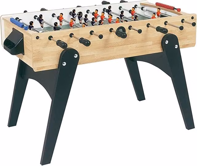 Calcio Balilla Garlando F-10 in Legno di Faggio Marrone con Aste Uscenti