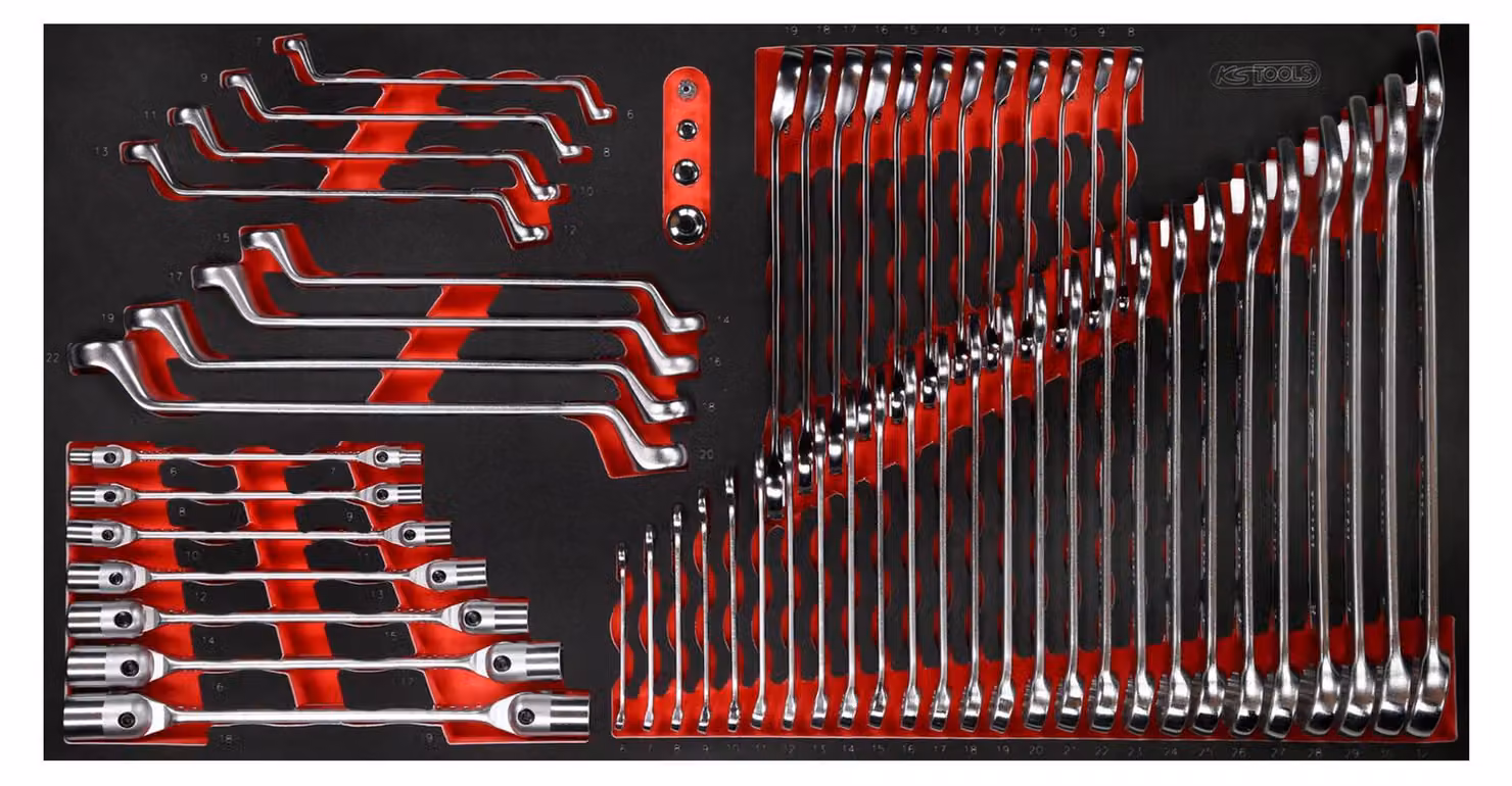 KS TOOLS Set di chiavi con inserto in schiuma 57 pezzi - 813.0057