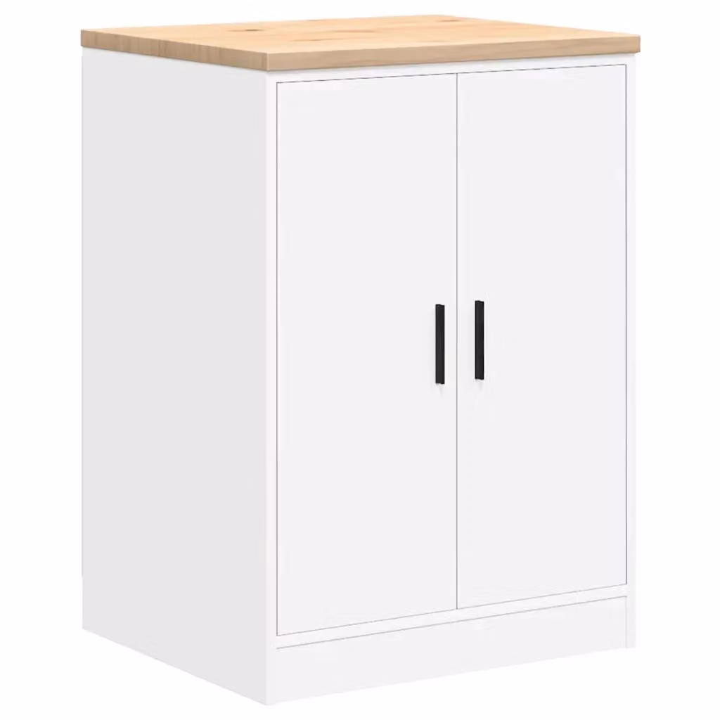 Armadietto da giardino vidaXL in legno di pino bianco, sospeso a parete, L: 60 cm, P: 51 cm, H: 85 cm – 2