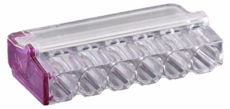 Morsetto a innesto diretto, 6 connessioni, 10 pezzi, sezione del cavo da 0,2 a 2,5 mm², 450 V, 24 A