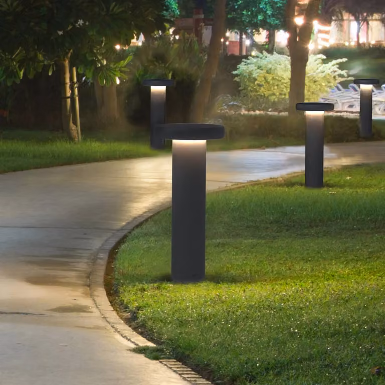 Molto Luce Lampione a LED CIRC, DALI, antracite, altezza 82 cm, IP65 dimmerabile, Nero, Alluminio, Moderno