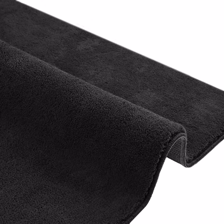 Tappeto rettangolare moderno tectake in poliestere nero, lavabile e antiscivolo, L: 120 cm, P: 170 cm